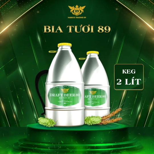 BIA TƯƠI 89 KEG 2 LIT