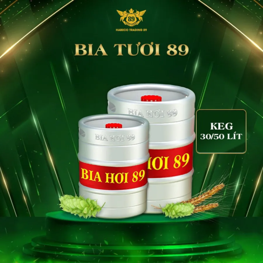 BIA TƯƠI 89 KEG 30/50 LIT